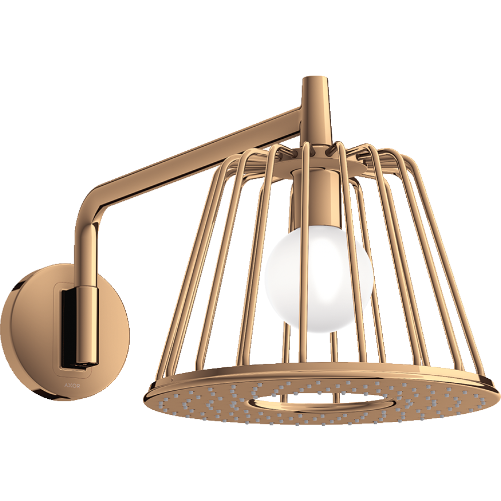 Верхний душ Axor LampShower/Nendo, 275, 1 jet, с держателем, 26031130, полированная бронза