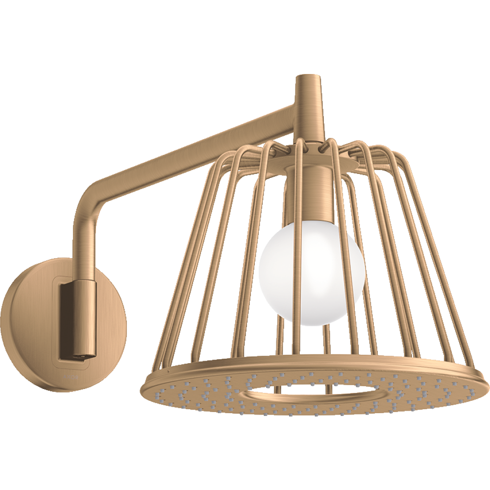 Верхний душ Axor LampShower/Nendo, 275, 1 jet, с держателем, 26031140, шлифованная бронза