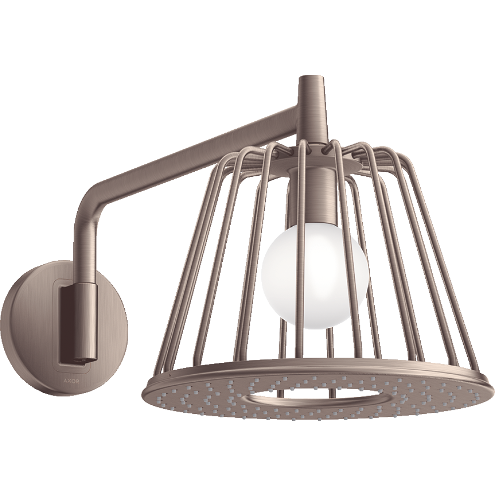 Верхний душ Axor LampShower/Nendo, 275, 1 jet, с держателем, 26031820, шлифованный никель