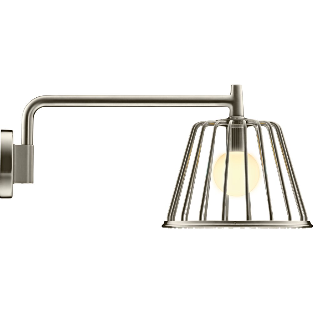Верхний душ Axor LampShower/Nendo, 275, 1 jet, с держателем, 26031820, шлифованный никель