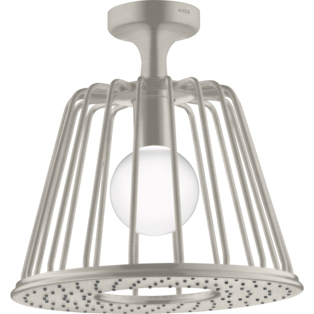 Верхний душ Axor LampShower, 275, 1 jet, с потолочным подсоединением, 26032800, сталь