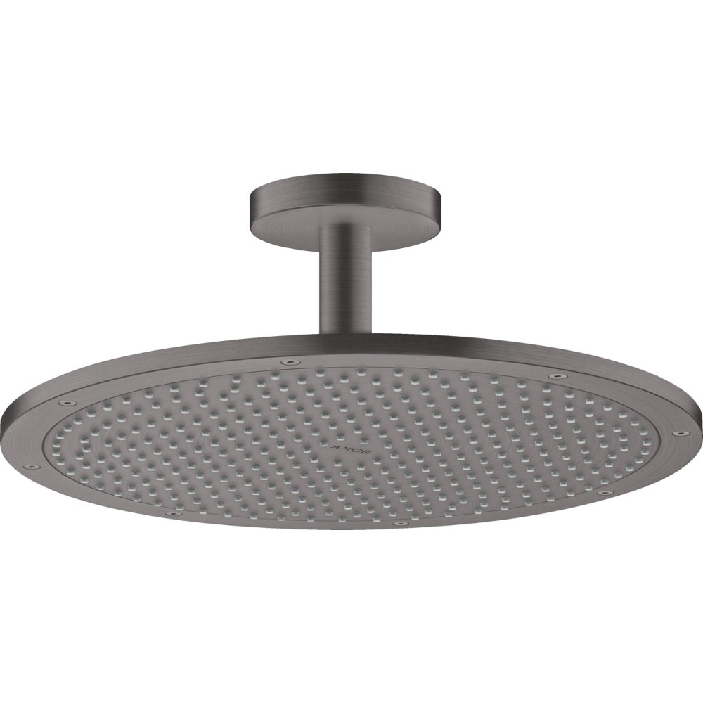 Верхний душ Axor ShowerSolutions, 350, 1 jet, потолочным подсоединением, 26035340, шлифованный черный хром 