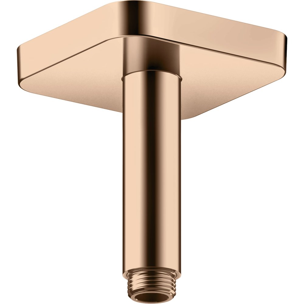 Потолочное подсоединение Axor ShowerSolutions, 100 мм, softsquare, 26965300, полированное красное золото 