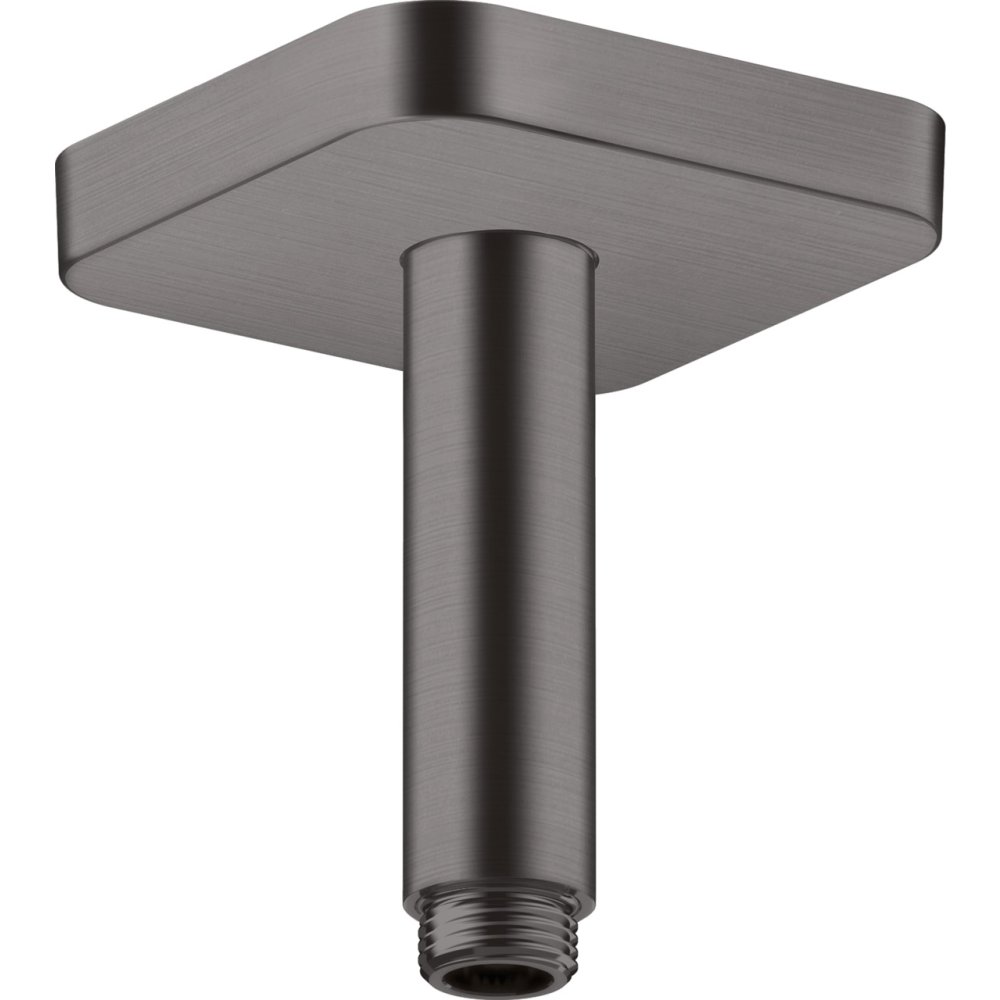 Потолочное подсоединение Axor ShowerSolutions, 100 мм, softsquare, 26965340, шлифованный черный хром 