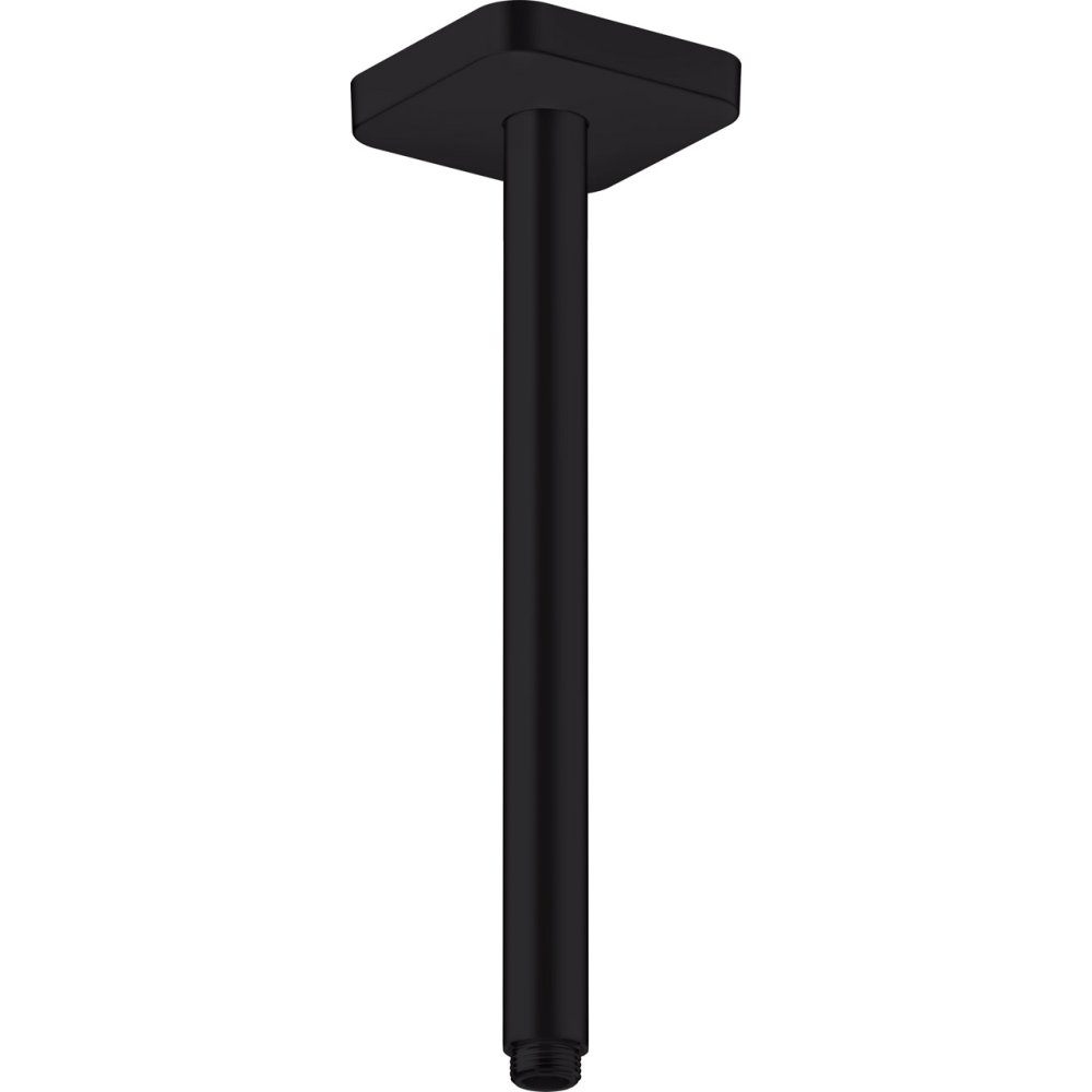 Потолочное подсоединение Axor ShowerSolutions, softsquare, 300 мм, квадратное, 26966670, матовый черный 