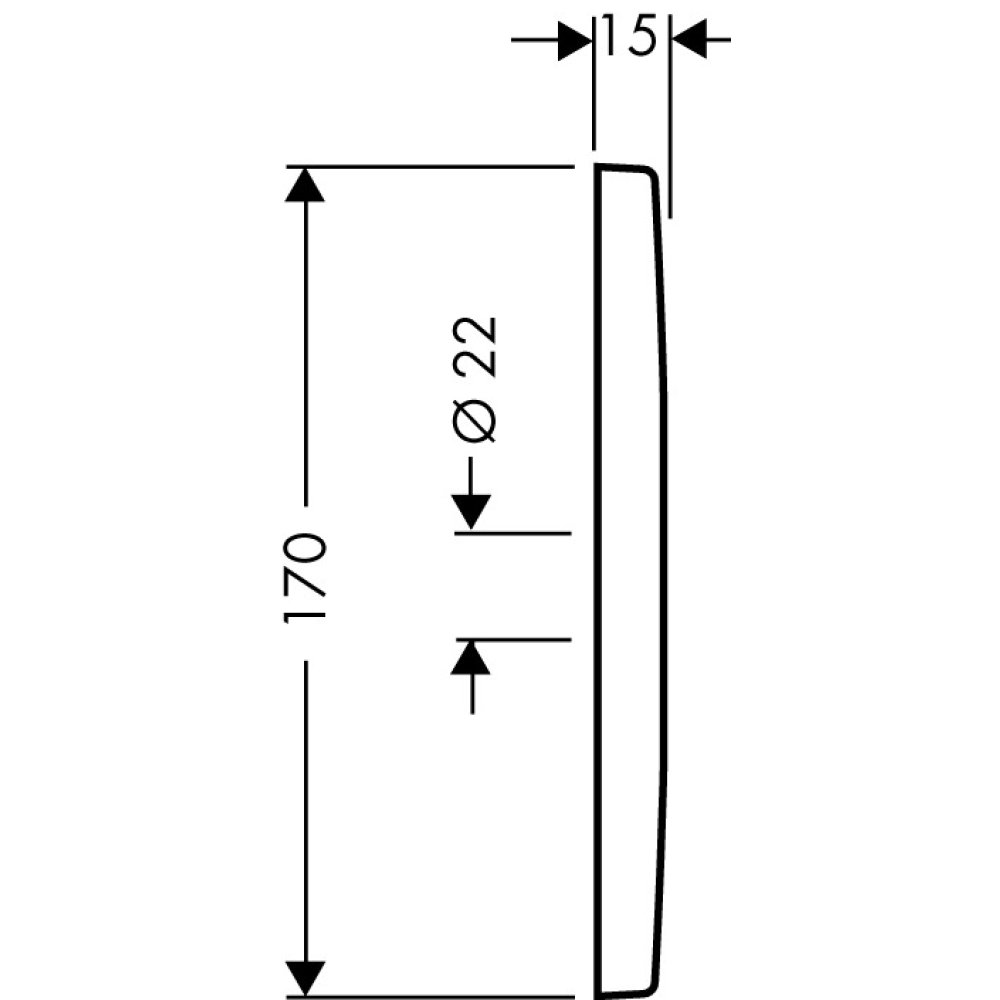 Настенная/потолочная панель Axor Citterio, квадратная, 170 мм, 27419300, полированное красное золото 