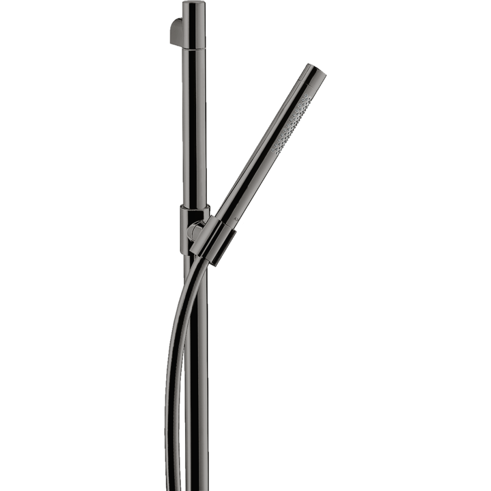 Душевой набор Axor Starck, 90 см, с ручным душем-"палочкой", 2 jet, 27980330, полированный черный хром 