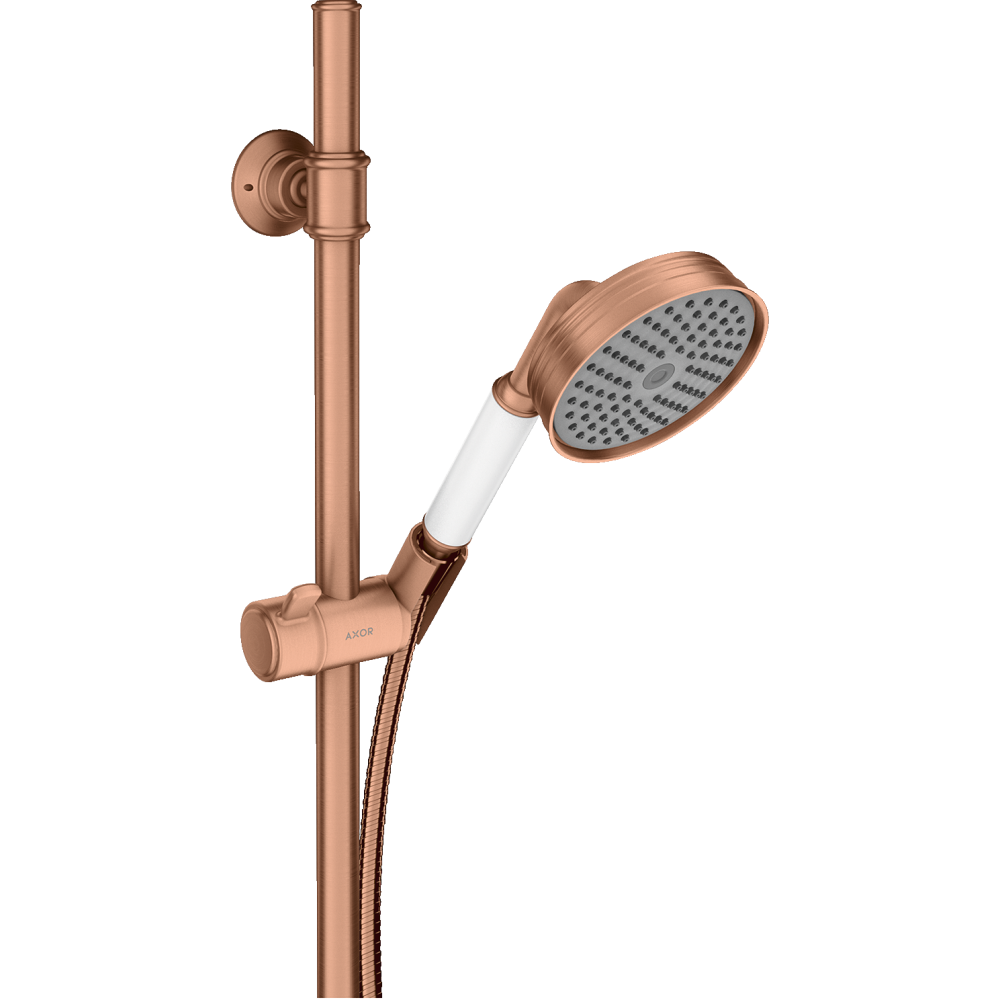 Душевой набор Axor Montreux, 0,9 м, с ручным душем, 100, 1 jet, 27982310, шлифованное красное золото