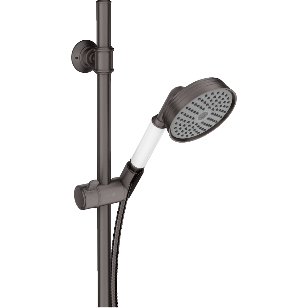 Душевой набор Axor Montreux, 0,9 м, с ручным душем, 100, 1 jet, 27982340, шлифованный черный хром 