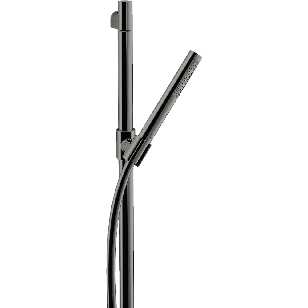 Душевой набор Axor Starck, 0,9 м, с ручным душем-"палочкой", 1 jet, 27983330, полированный черный хром 