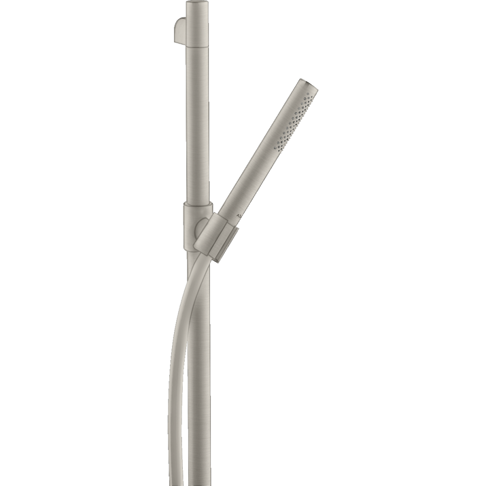 Душевой набор Axor Starck, 0,9 м, с ручным душем-"палочкой", 1 jet, 27983800, сталь