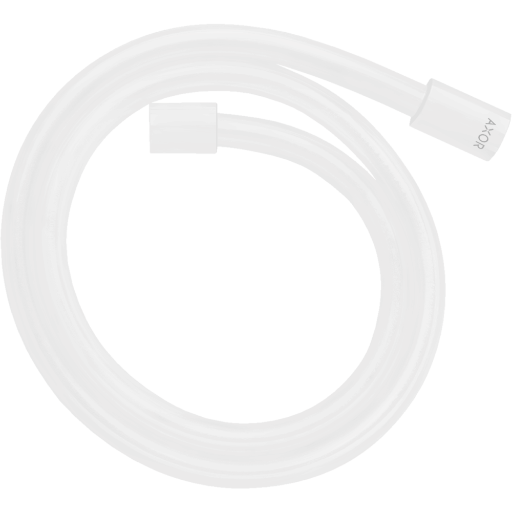 Душевой шланг Axor Starck, с металлическим эффектом, 1,60 м, с цилиндрическими гайками, 28286700, матовый белый