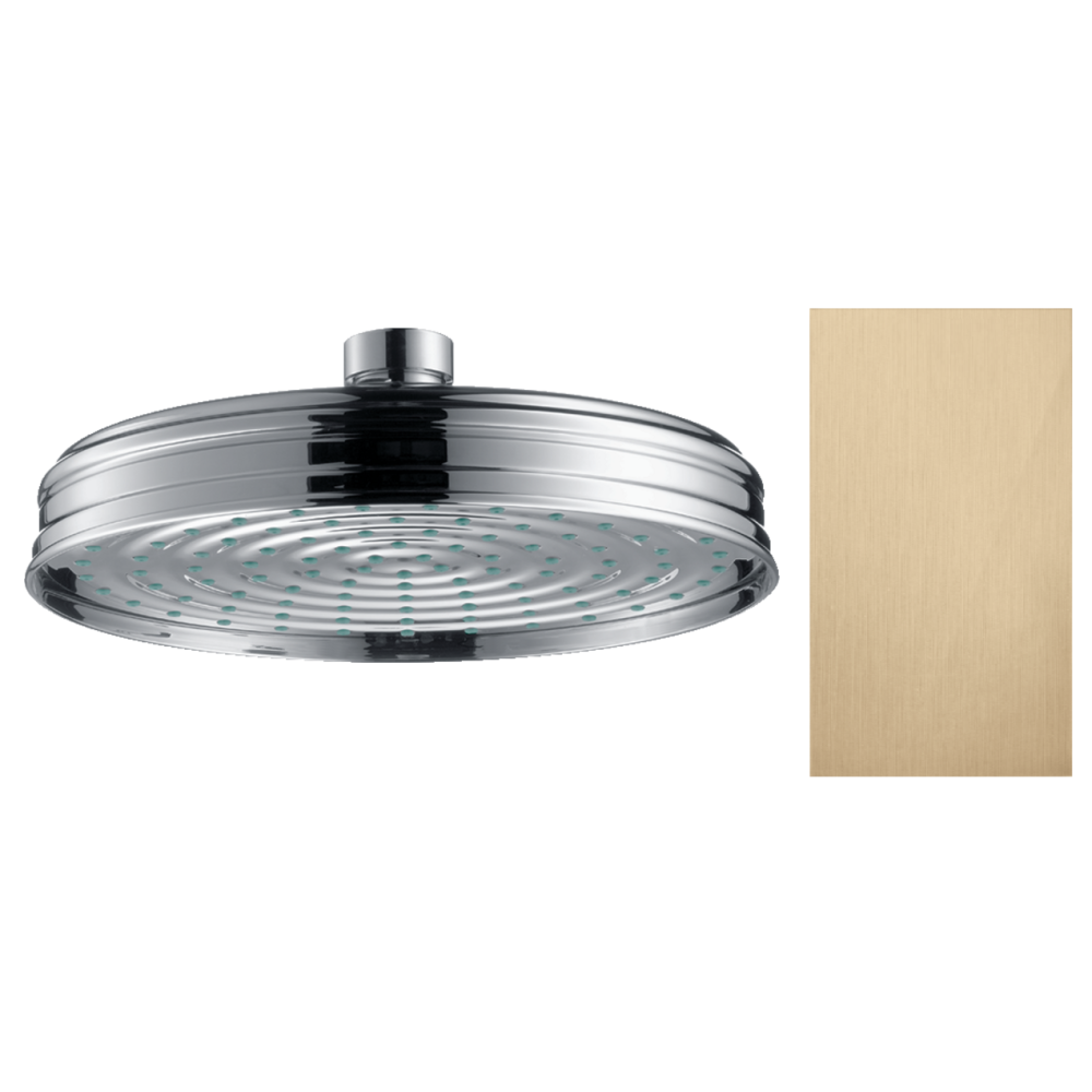 Верхний душ Axor Montreux Classic, 180 мм, 1 jet, 28487140, шлифованная бронза