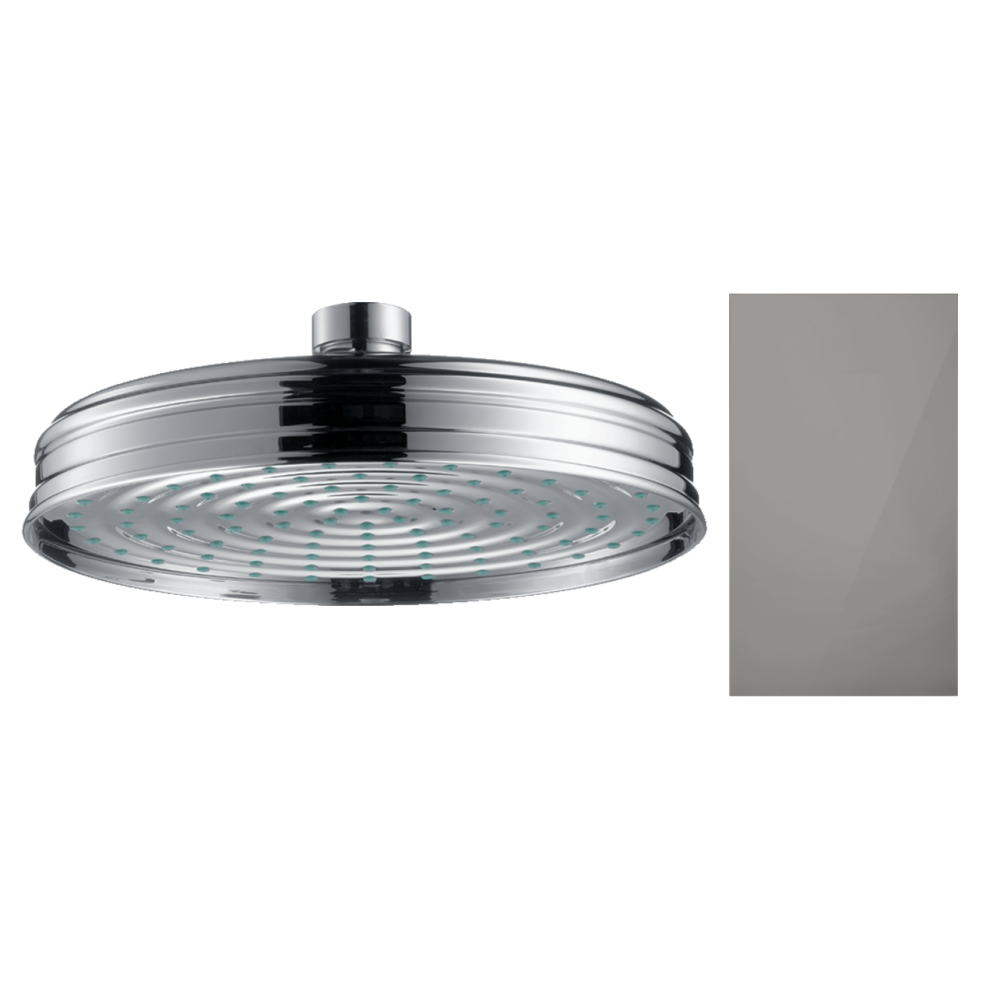 Верхний душ Axor Montreux Classic, 180 мм, 1 jet, 28487330, полированный черный хром 