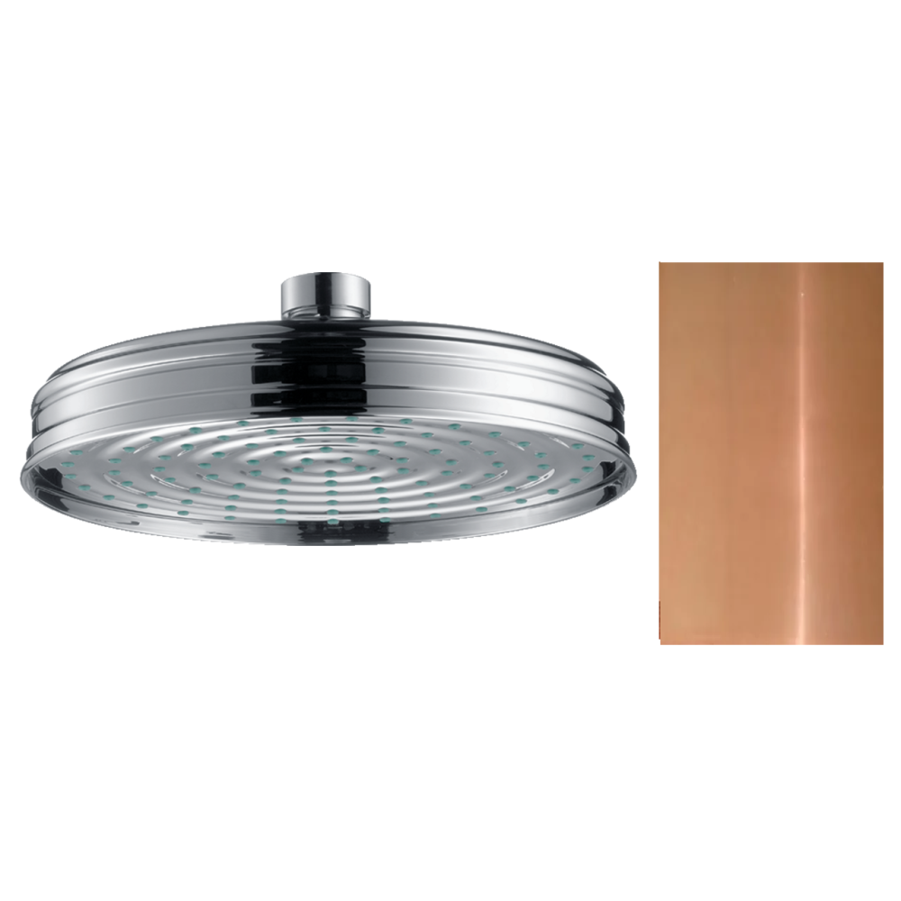 Верхний душ Axor Montreux Classic, 180 мм, 1 jet, 28487930, полированная медь