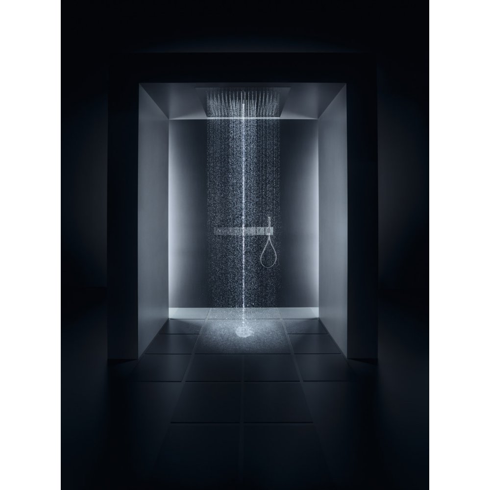 Модуль душа Axor ShowerCollection, скрытый монтаж, квадратный, 120x120 мм, 28491830, полированный никель