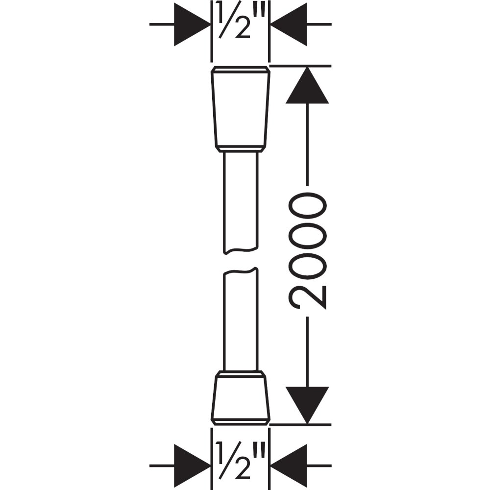 Душевой шланг Axor с металлическим эффектом, 2 м, 28624140, шлифованная бронза