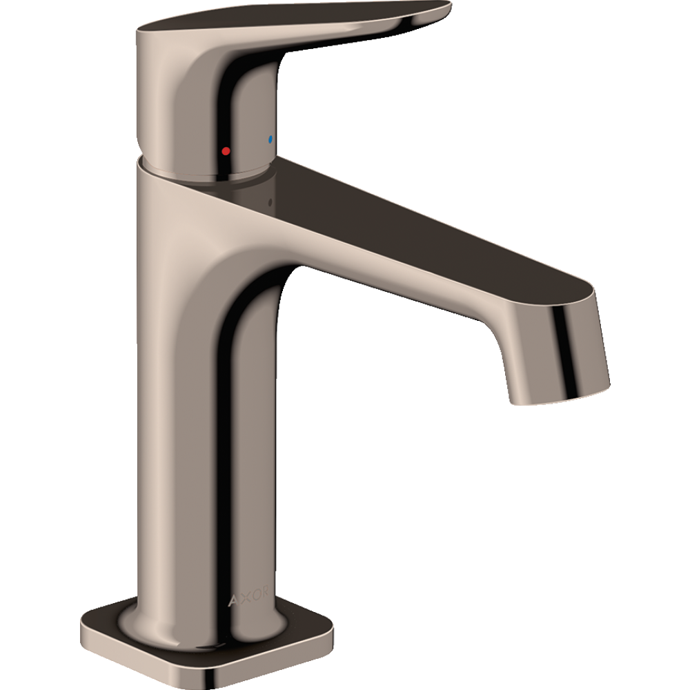 Смеситель для раковины Axor Citterio M, однорычажный, 100, со сливным гарнитуром, 34010830, полированный никель