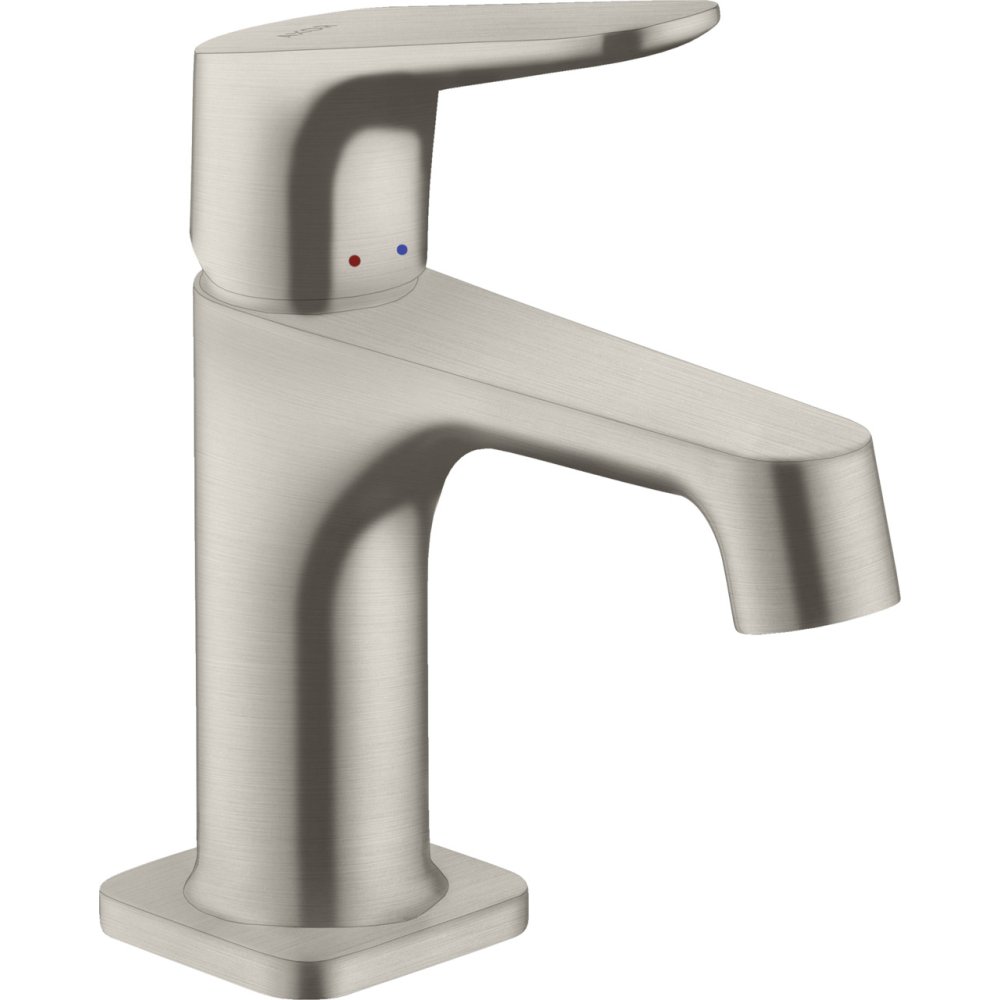 Смеситель для раковины Axor Citterio M, однорычажный, 70, для гостевой раковины, со сливным гарнитуром, 34016800, сталь