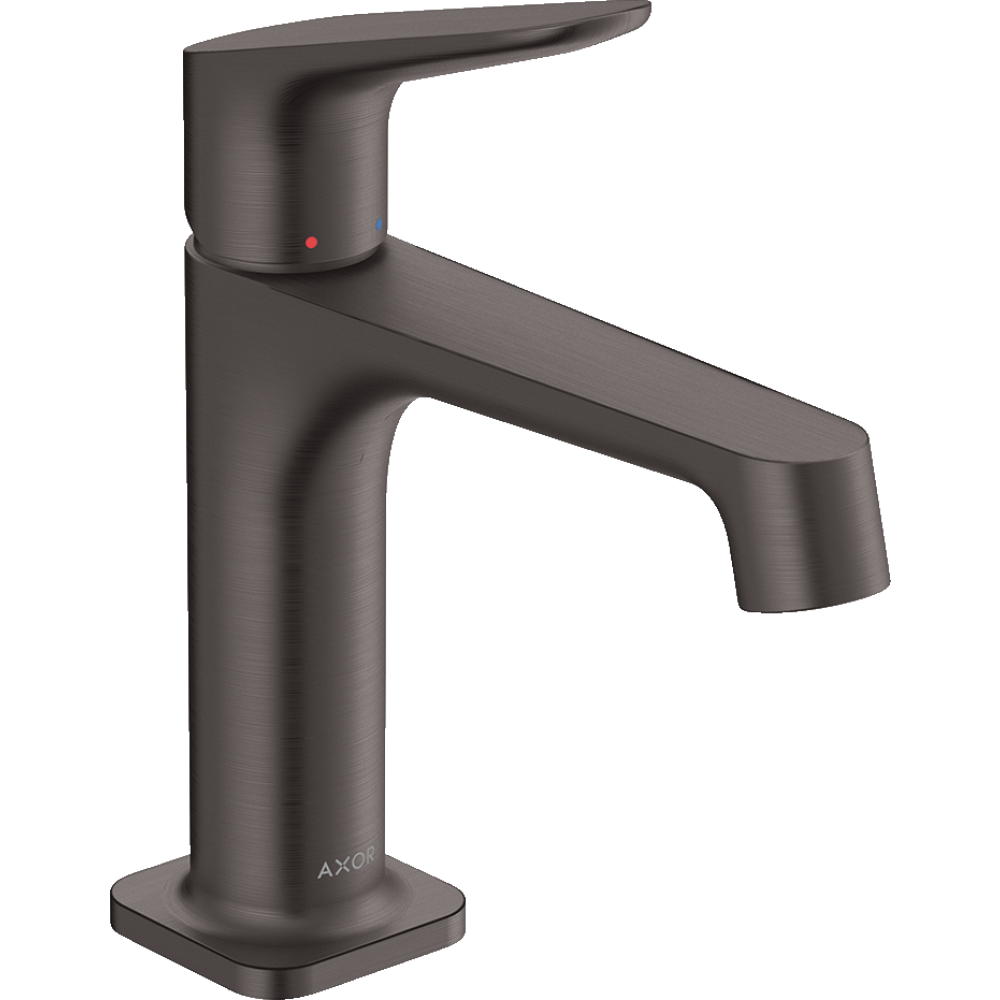 Смеситель для раковины Axor Citterio M, однорычажный, 100, с не запираемым сливным набором, 34017340, шлифованный черный хром 