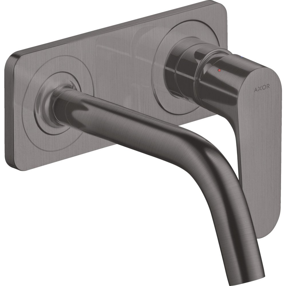 Смеситель для раковины Axor Citterio M, однорычажный, с изливом 167 мм, с панелью, 34112340, шлифованный черный хром 