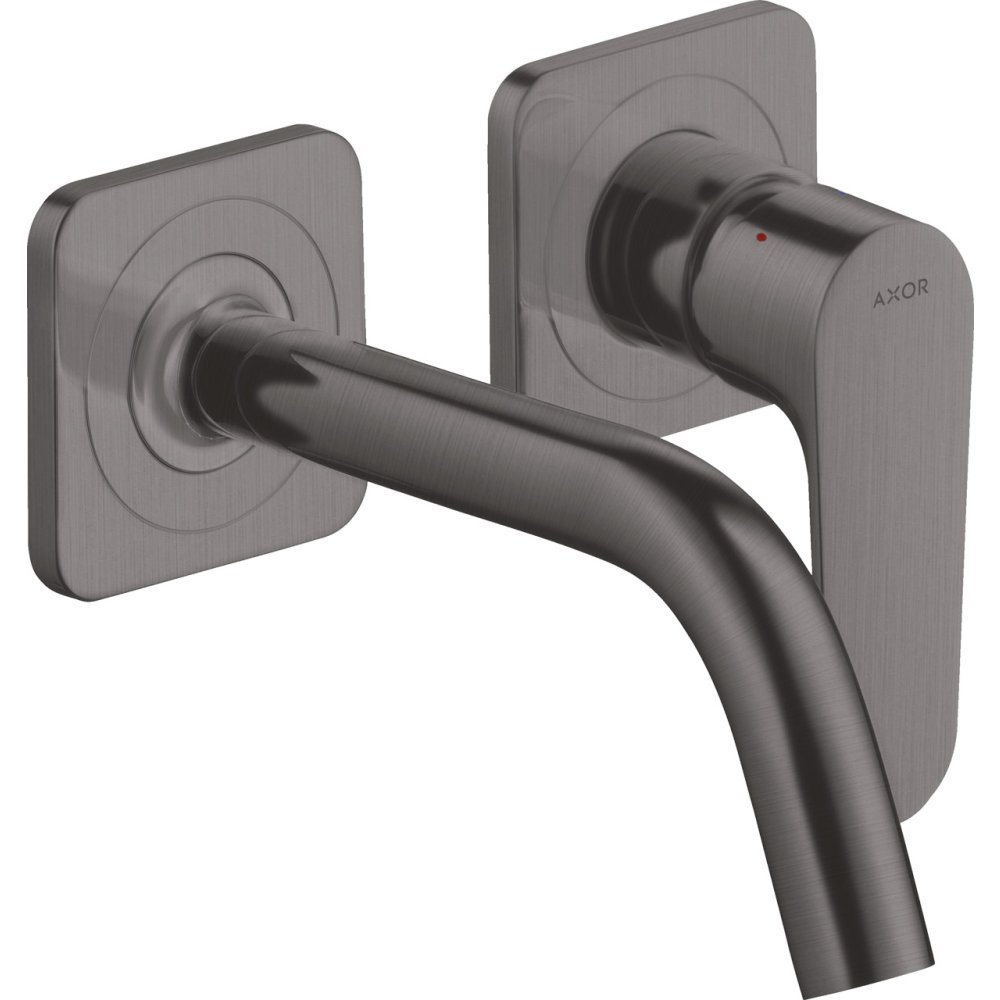 Смеситель для раковины Axor Citterio M, однорычажный, с изливом 
167 мм, с отдельными розетками, 34113340, шлифованный черный хром 