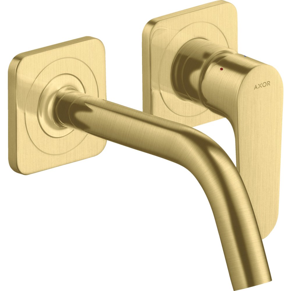 Смеситель для раковины Axor Citterio M, однорычажный, с изливом 
167 мм, с отдельными розетками, 34113950, шлифованная медь