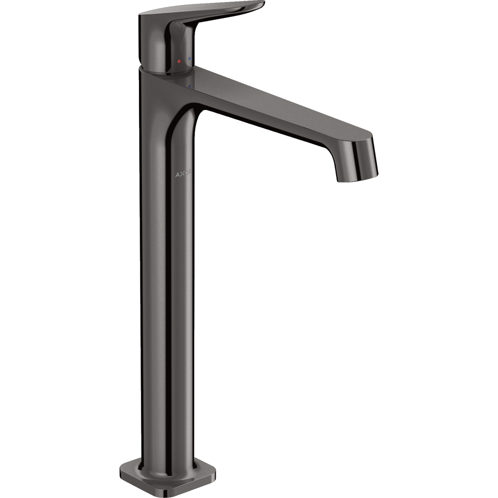 Смеситель для раковины Axor Citterio M, однорычажный, 250, для накладной раковины, с не запираемым сливным набором, 34127330, полированный черный хром 