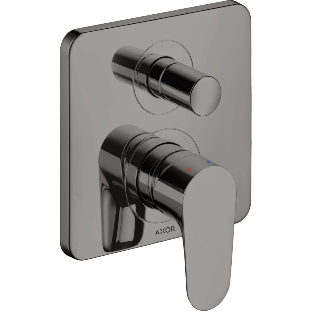 Смеситель для ванны Axor Citterio M, однорычажный, скрытого монтажа, со встроенной защитной комбинацией EN1717, 34427330, полированный черный хром 