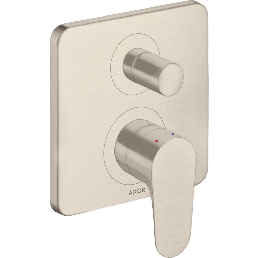 Смеситель для ванны Axor Citterio M, однорычажный, скрытого монтажа, со встроенной защитной комбинацией EN1717, 34427820, шлифованный никель
