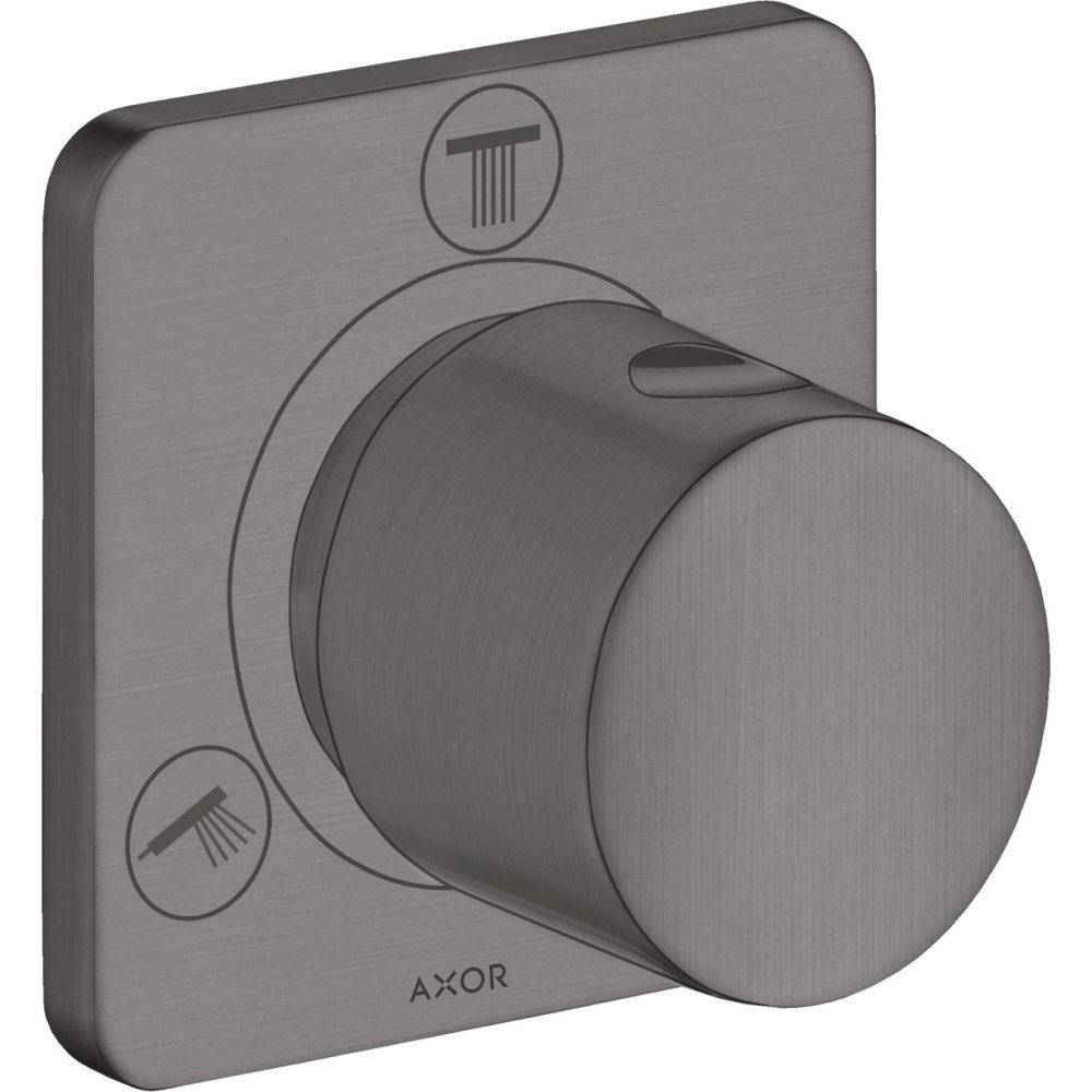 Запорный/переключающий вентиль Trio/Quattro Axor Citterio M, скрытого монтажа, 34920340, шлифованный черный хром 