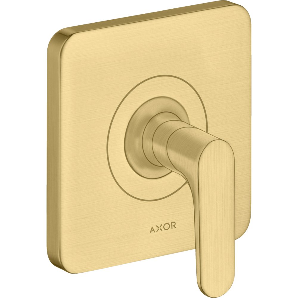 Запорный вентиль Axor Citterio M, с рычаговой рукояткой, скрытого монтажа, 34960250, шлифованное золото