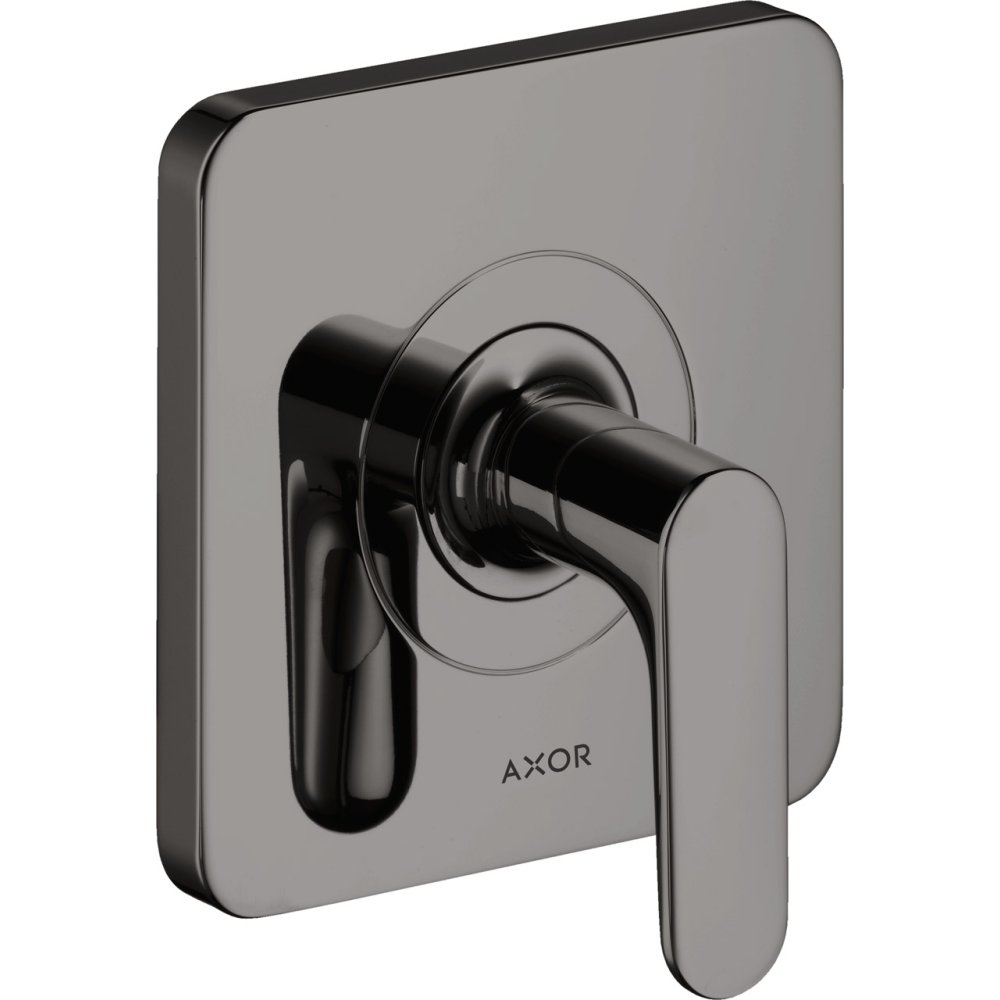 Запорный вентиль Axor Citterio M, с рычаговой рукояткой, скрытого монтажа, 34960330, полированный черный хром 