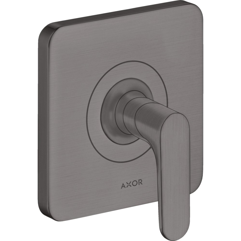 Запорный вентиль Axor Citterio M, с рычаговой рукояткой, скрытого монтажа, 34960340, шлифованный черный хром 