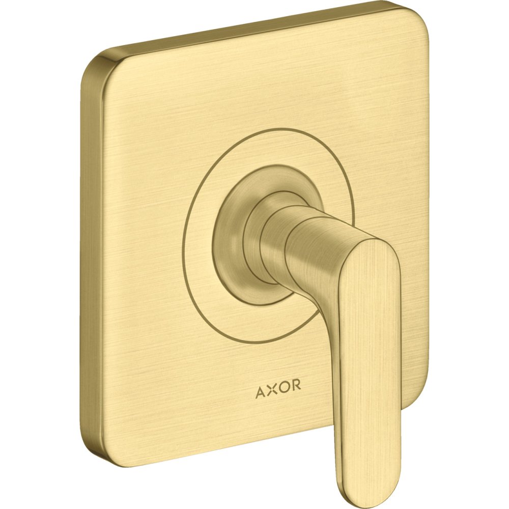Запорный вентиль Axor Citterio M, с рычаговой рукояткой, скрытого монтажа, 34960950, шлифованная медь
