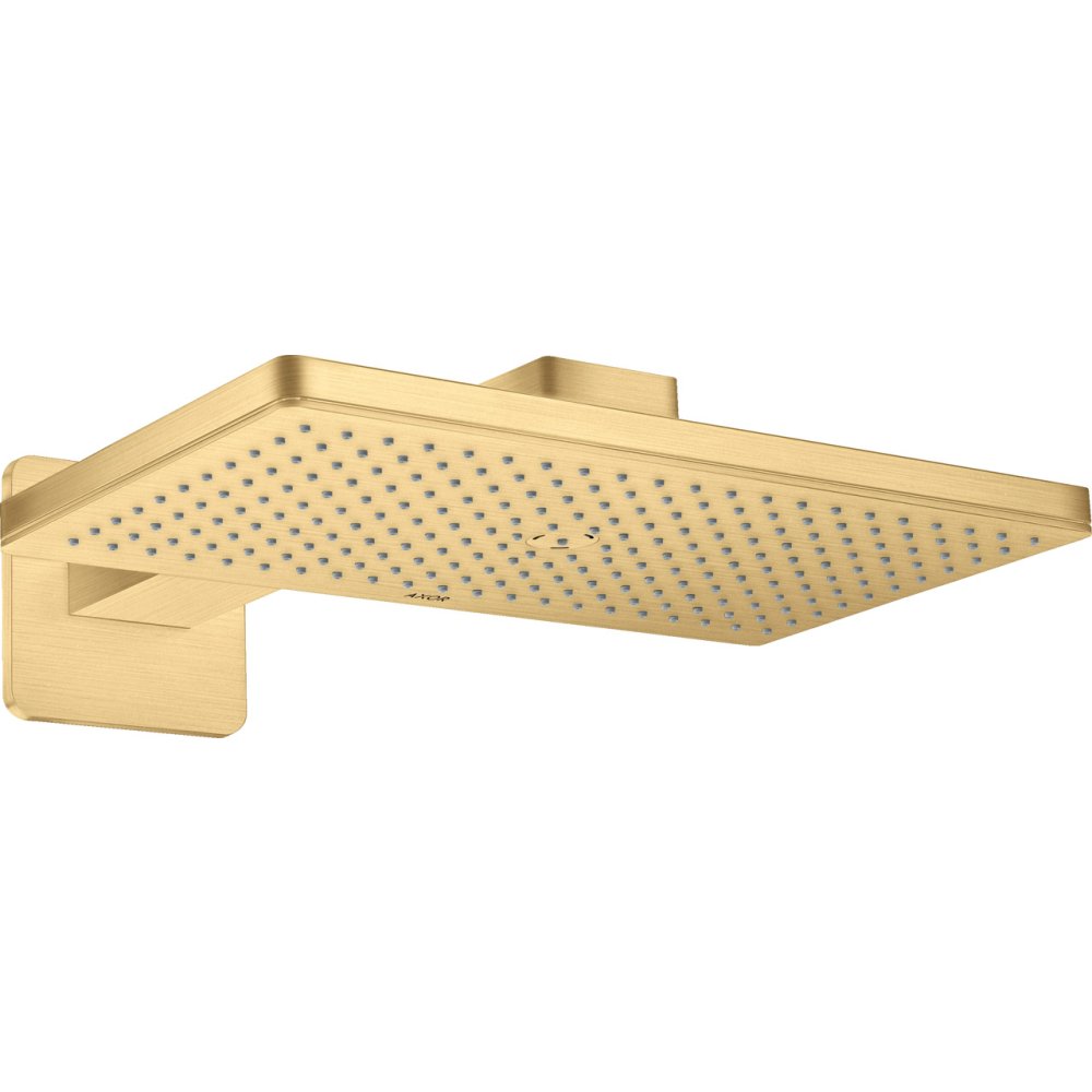 Верхний душ Axor ShowerSolutions, softcube, с держателем и розеткой, 1 jet, 460x270  мм, 35274250, шлифованное золото