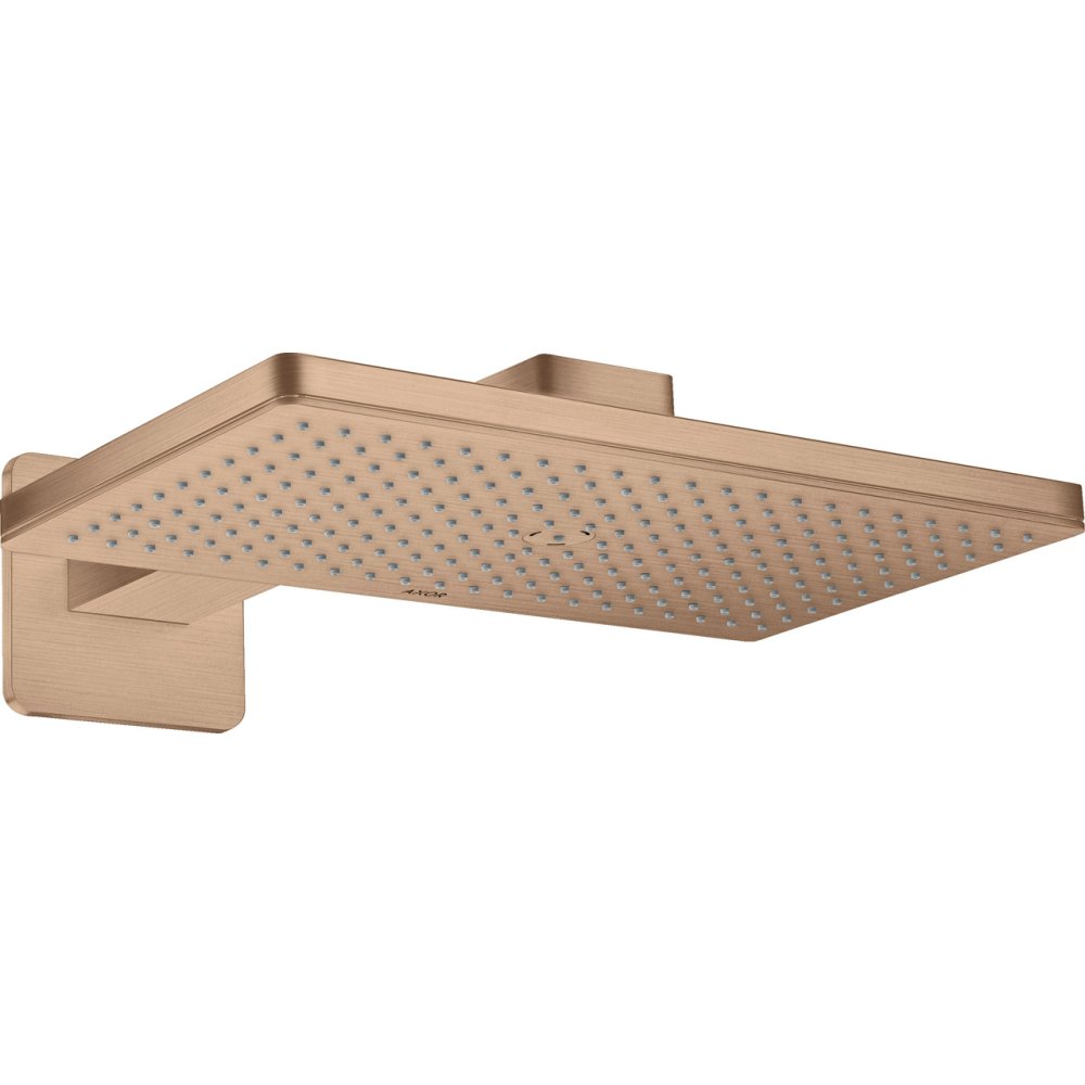 Верхний душ Axor ShowerSolutions, softcube, с держателем и розеткой, 1 jet, 460x270  мм, 35274310, шлифованное красное золото