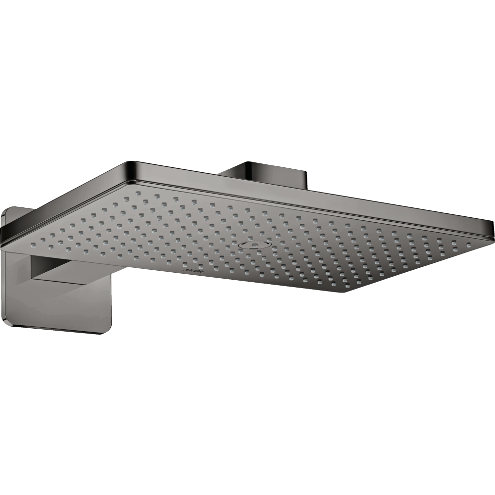 Верхний душ Axor ShowerSolutions, softcube, с держателем и розеткой, 1 jet, 460x270  мм, 35274330, полированный черный хром 