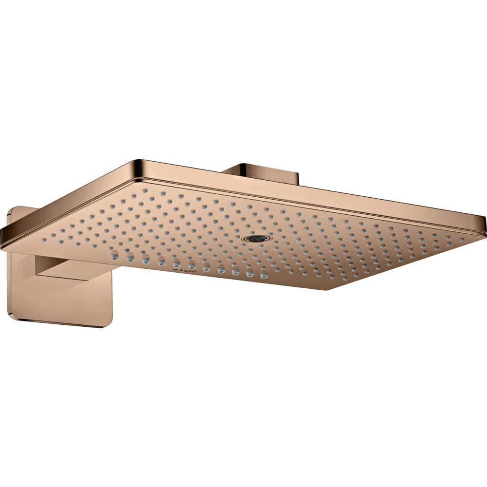 Верхний душ Axor ShowerSolutions, softcube, с держателем и розеткой, 3 jet, 460x300 мм, 35276300, полированное красное золото 