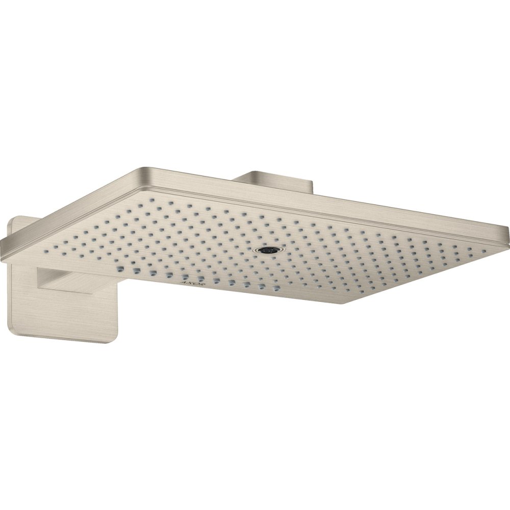 Верхний душ Axor ShowerSolutions, softcube, с держателем и розеткой, 3 jet, 460x300 мм, 35276820, шлифованный никель