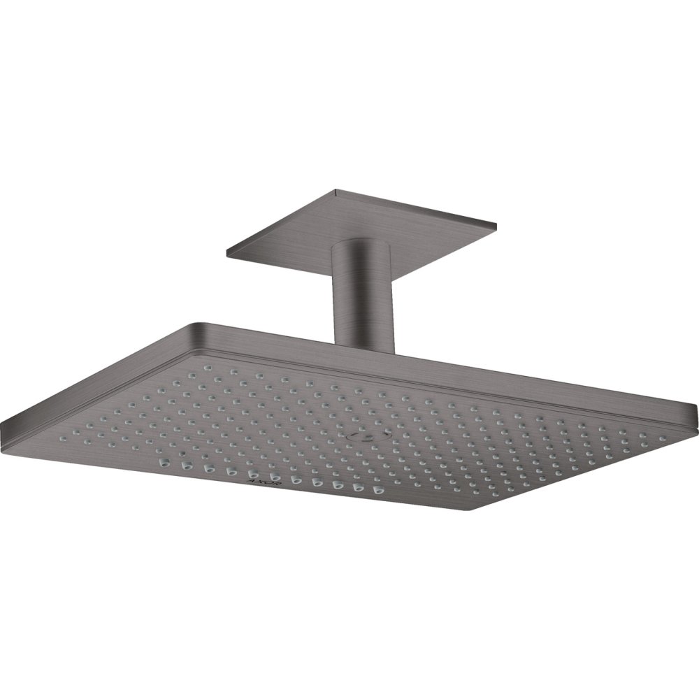 Верхний душ Axor ShowerSolutions, 2 jet, с потолочным подсоединением, 460x300 мм, 35279340, шлифованный черный хром 