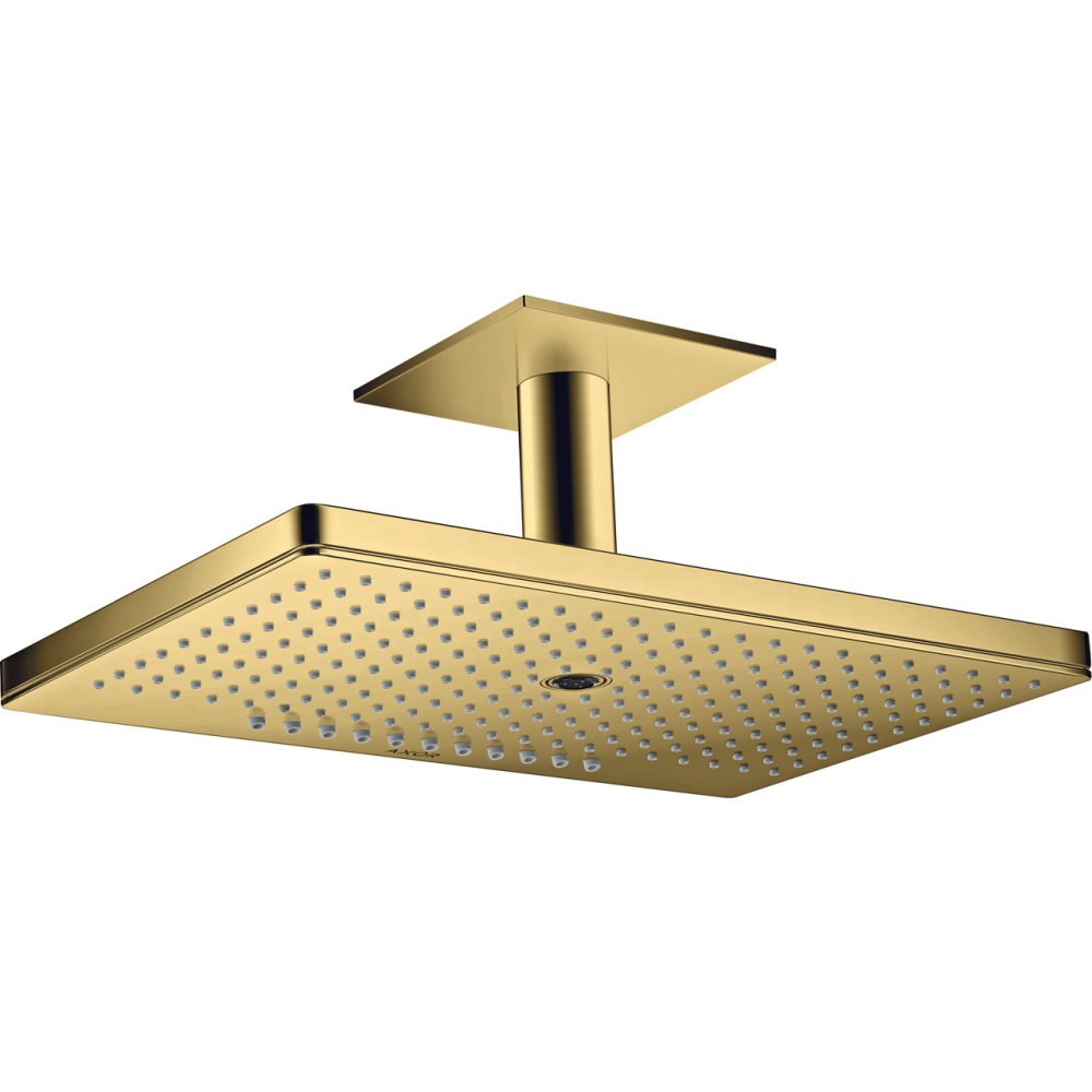 Верхний душ Axor ShowerSolutions, 3 jet, с потолочным подсоединением, 460x300 мм, 35281990, полированное золото