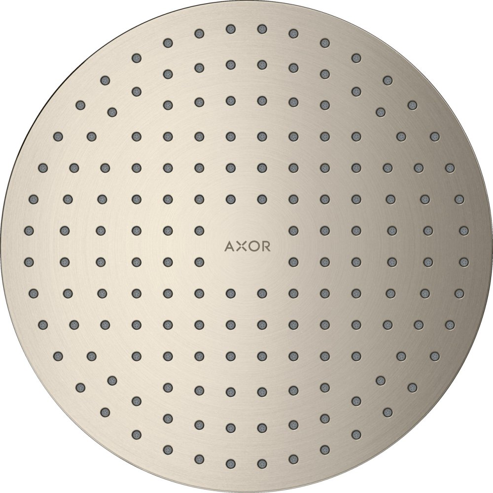 Верхний душ Axor ShowerSolutions, потолочный монтаж, 250 мм, 2 jet, 35298820, шлифованный никель