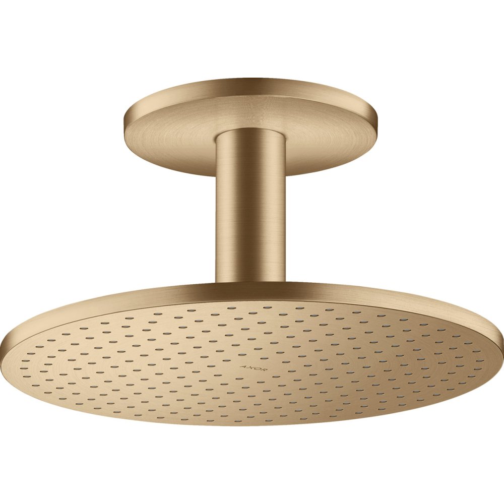 Верхний душ Axor ShowerSolutions, с потолочным подсоединением, 300 мм, 1 jet, 35301140, шлифованная бронза