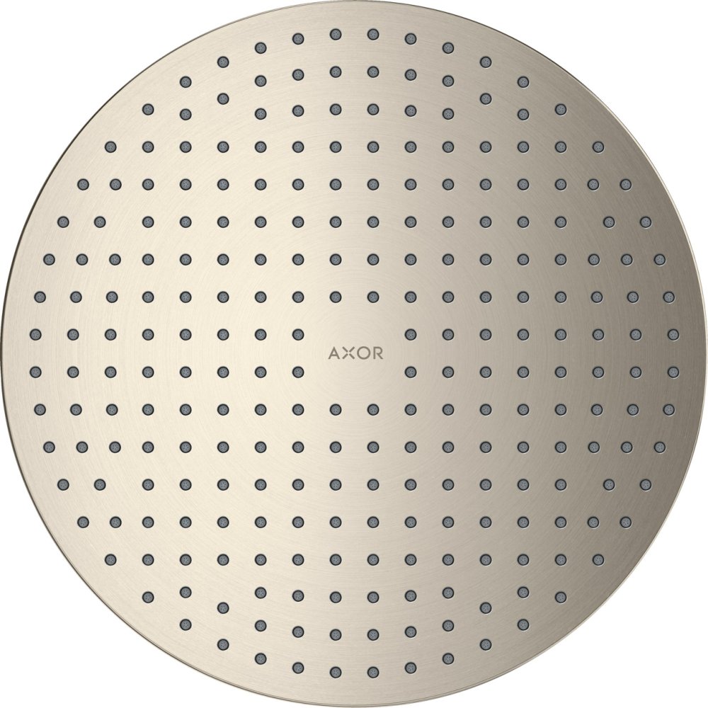 Верхний душ Axor ShowerSolutions, потолочный монтаж, 300 мм, 2 jet, 35305820, шлифованный никель
