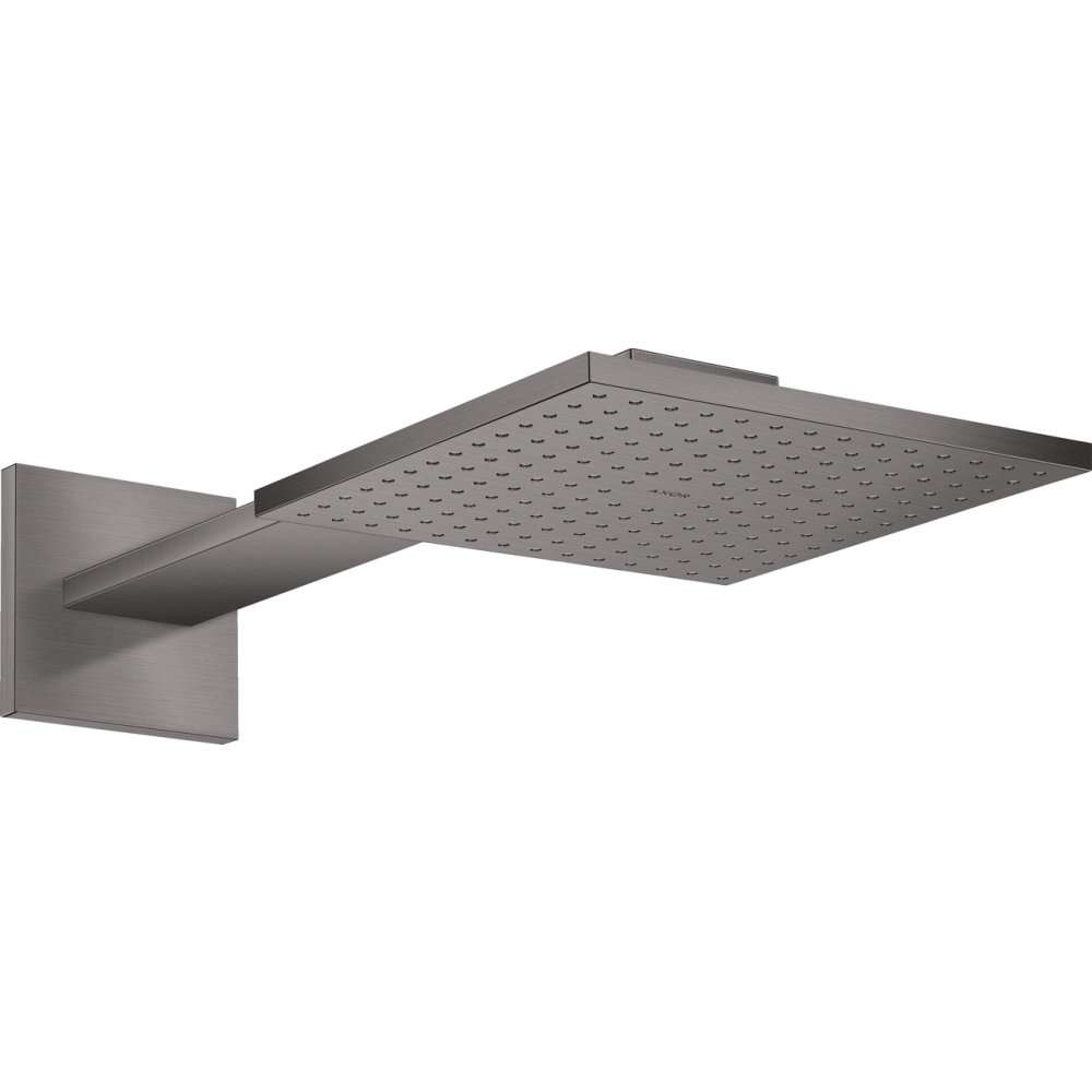 Верхний душ Axor ShowerSolutions, с держателем, 250x250 мм, 1 jet, 35306340, шлифованный черный хром 