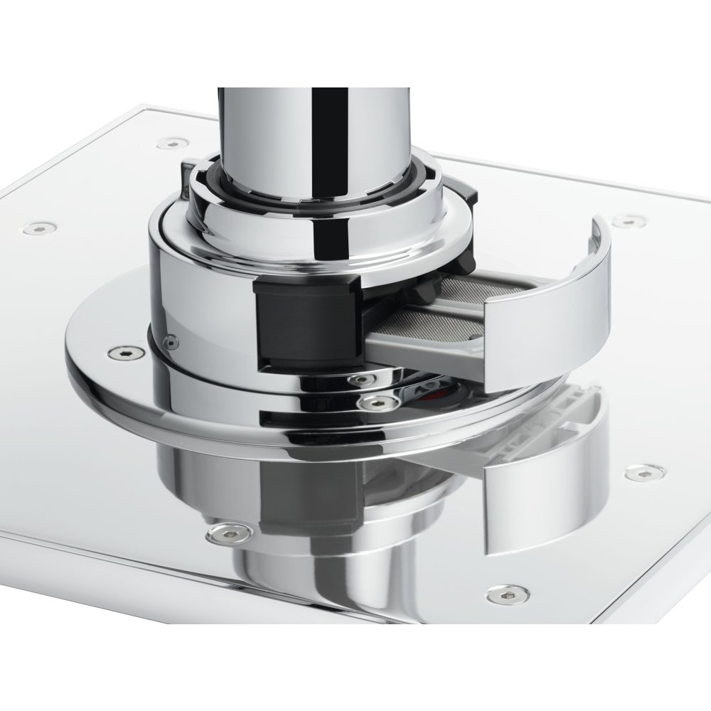 Верхний душ Axor ShowerSolutions, с потолочным подсоединением, 250x250 мм, 1 jet, 35308340, шлифованный черный хром 