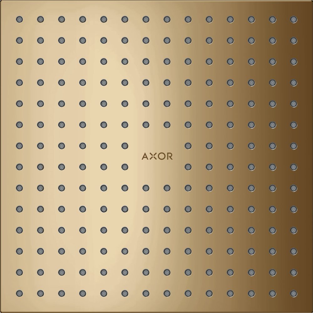 Верхний душ Axor ShowerSolutions, потолочный монтаж, 250x250 мм, 1 jet, 35309130, полированная бронза