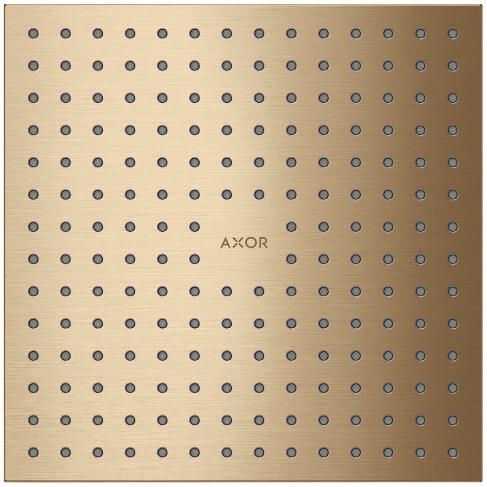 Верхний душ Axor ShowerSolutions, потолочный монтаж, 250x250 мм, 1 jet, 35309140, шлифованная бронза