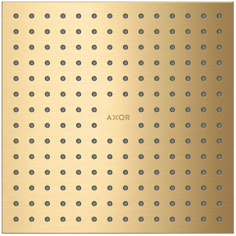 Верхний душ Axor ShowerSolutions, потолочный монтаж, 250x250 мм, 1 jet, 35309250, шлифованное золото
